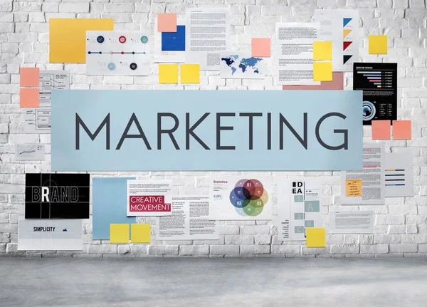 Estratégia de Marketing de Documentos Conceito de Negócios — Fotografia de Stock