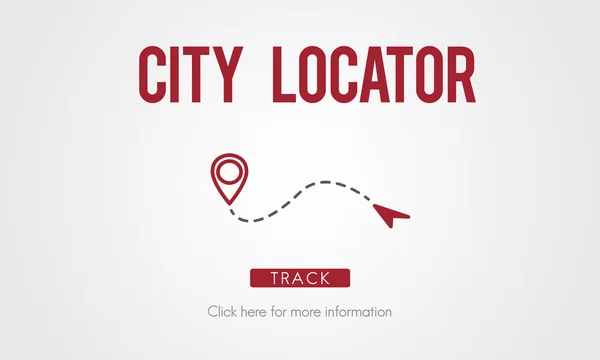 Modèle avec le concept City Locator — Photo