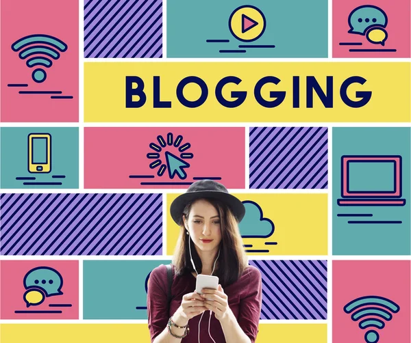 Internet  Blogging Concept — Stock Photo, Image