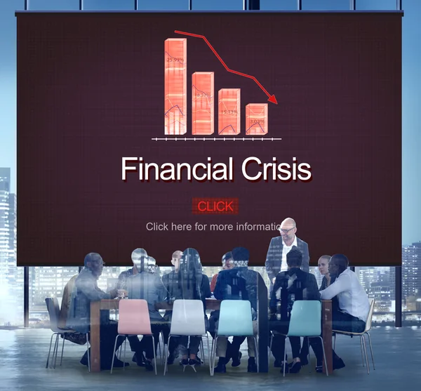Фінансова криза, концепція депресії — стокове фото