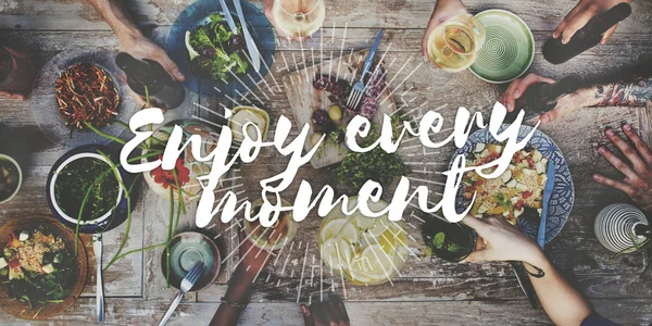 Friends having dinner together — Stock Photo, Image