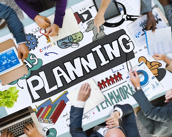 Concepto de estrategia de planificación para empresarios — Foto de Stock
