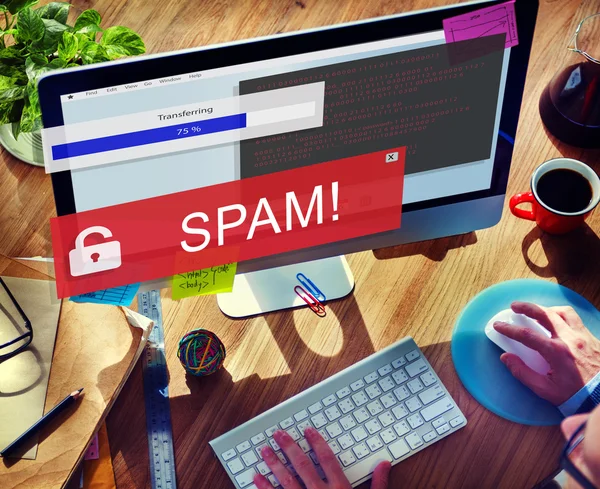 Betrug, Hacking-Spam-Konzept — Stockfoto