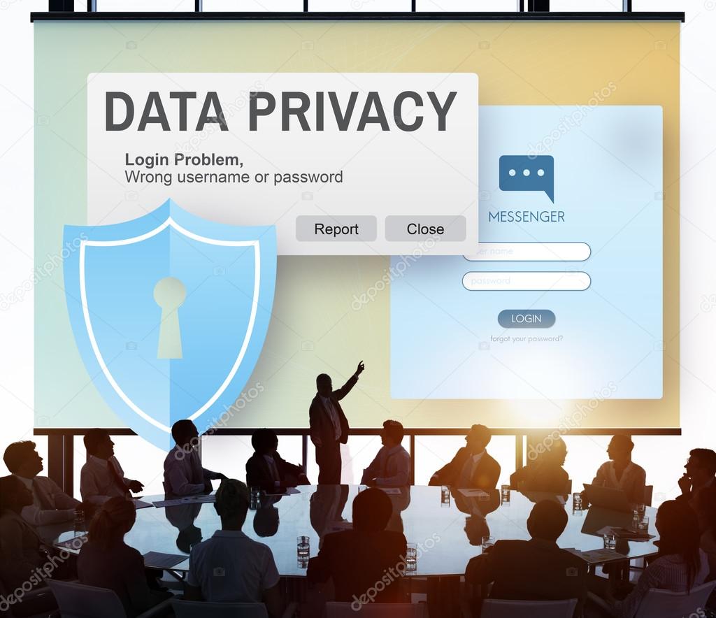 Business People and Data Privacy Concept
