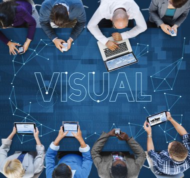 Ofiste çalışan iş ekibi.