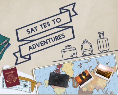 Seyahat yolculuk keşif kavramı