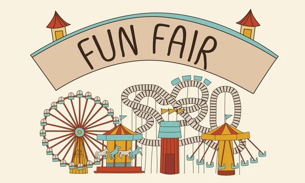 Plantilla con concepto Fun Fair — Foto de Stock