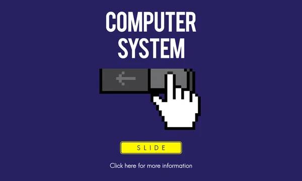 Template dengan konsep sistem komputer — Stok Foto