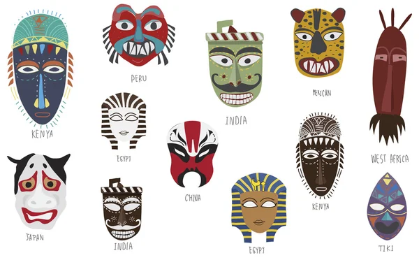 Plantilla con concepto de máscaras — Foto de Stock