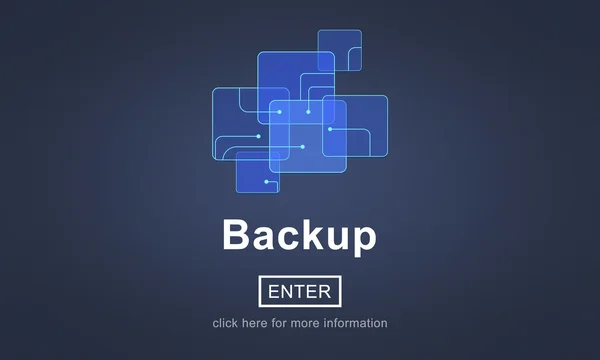 Modello con concetto di backup — Foto Stock