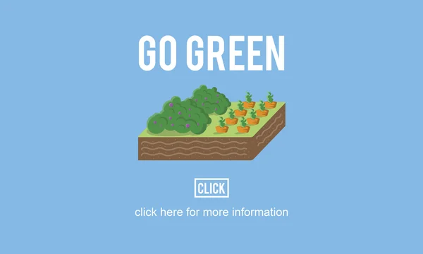 Plantilla con ir concepto verde — Foto de Stock