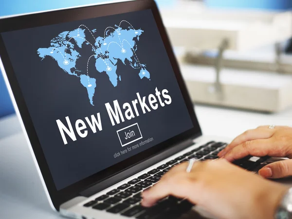 Számítógép-monitor új piacok — Stock Fotó