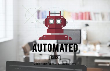 Robot simgesi ve ofis