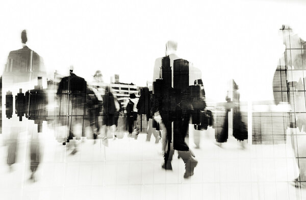 Business People Walking in City 