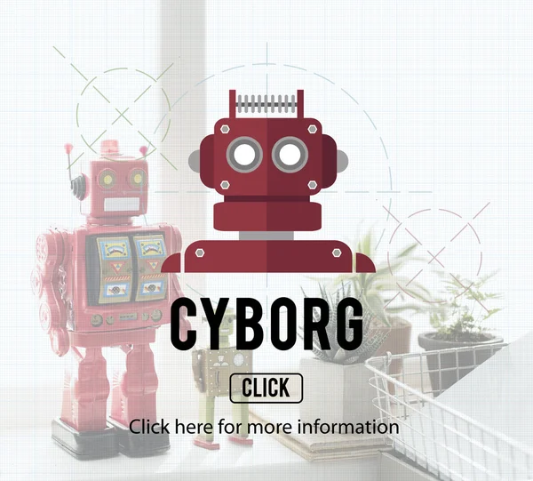 Conceito de robô Cyborg — Fotografia de Stock