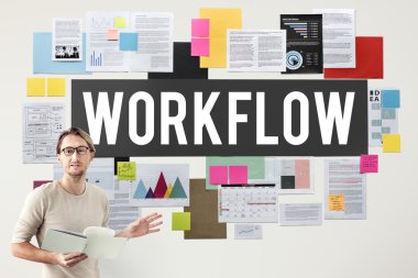 işadamı iş akışıyla çalışma