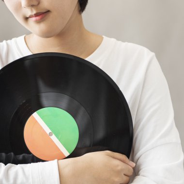 Siyah vinil disk