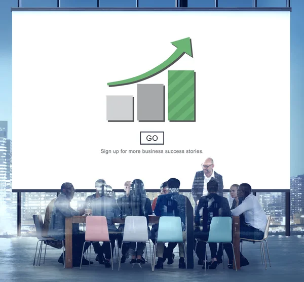 Group of business people at meeting — Stock Photo, Image