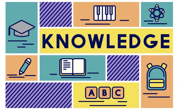 Template with knowledge concept — Stock Photo, Image