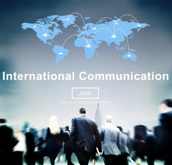 Mensen uit het bedrijfsleven en internationale communicatie Concept — Stockfoto