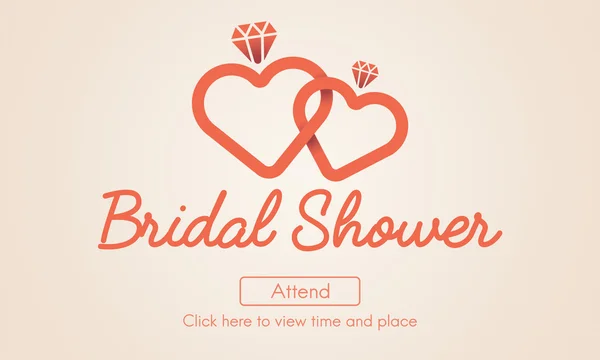 Szablon z koncepcją bridal shower — Zdjęcie stockowe