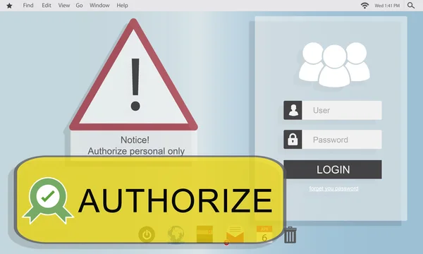 Plantilla con concepto de autorización —  Fotos de Stock