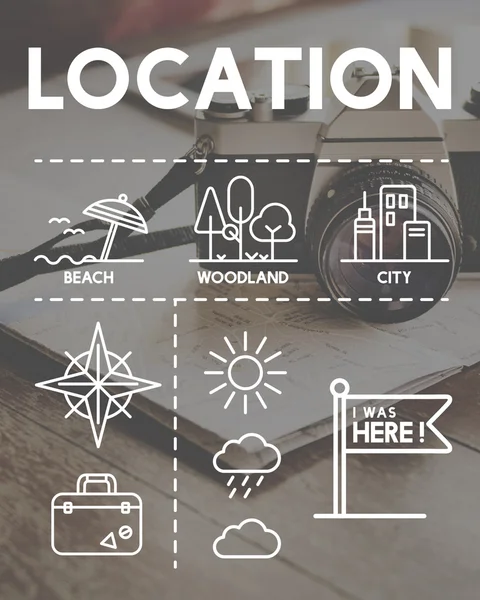 Location Mapping Journey — Stock Photo, Image