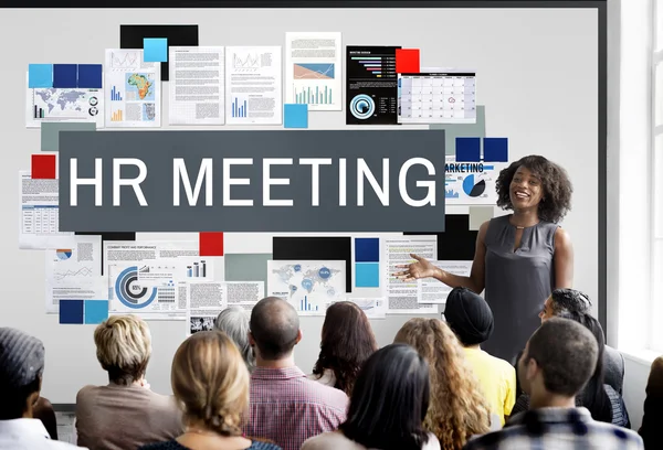 People at seminar with HR Meeting — Stock Photo, Image