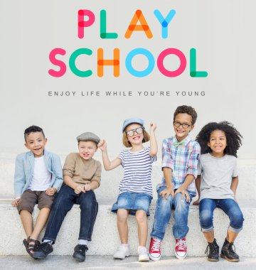 Çocuklar gülüyor ve eğlenin