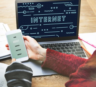 Dijital cihazlar ile çalışan kızlar, 