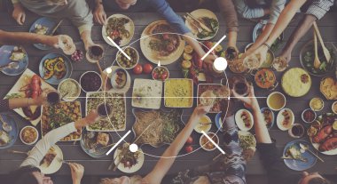 insanlar ve gıda ile odak