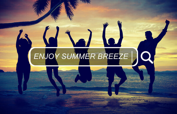 young friends at outdoors 