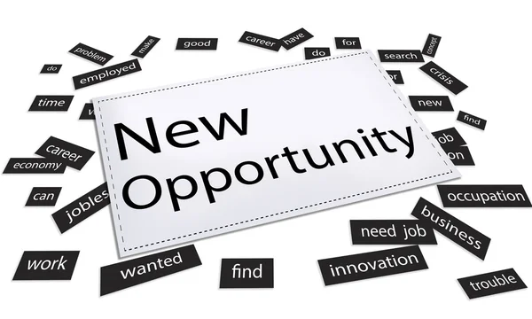 Template with new opportunity concept — Stock Photo, Image
