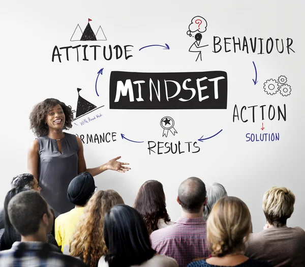 People at seminar with mindset — Stock Photo, Image