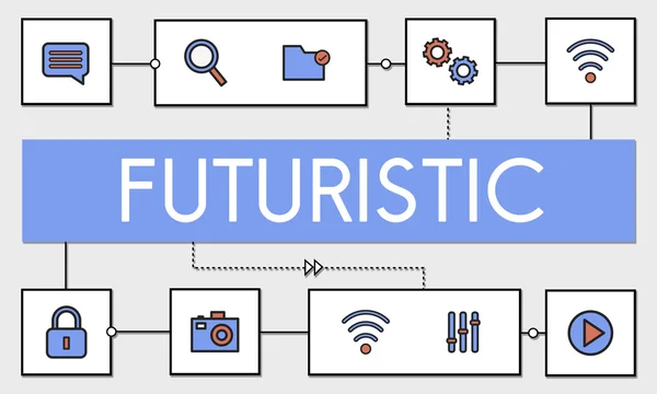 Connessione di rete e concetto futuristico — Foto Stock