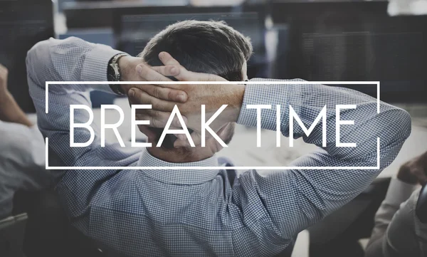 Zakenman ontspant en Time Break — Stockfoto