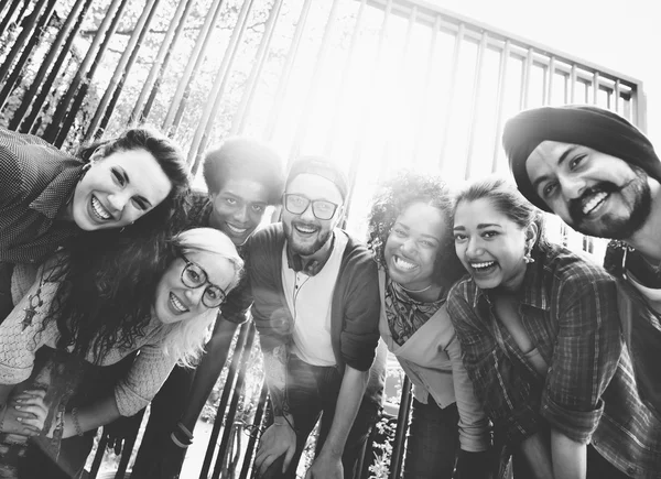 Team of students have fun together — Stock Photo, Image