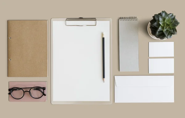 Empty paper blanks on table — Stock Photo, Image