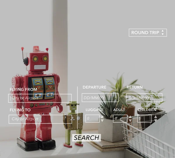Robot a Room Concept — Foto Stock