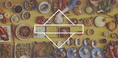 Gıda ve çerçeve içeren tablo