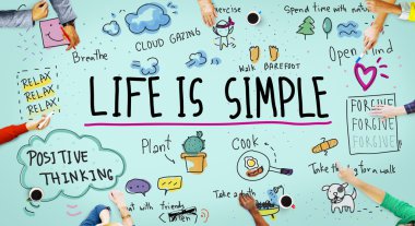 İnsanlar iş işaret hayat basittir