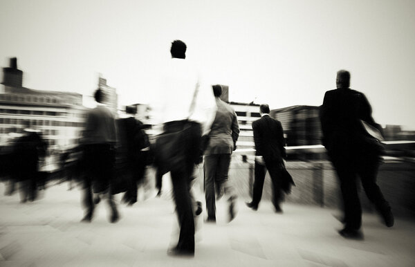 Business People Walking in City 