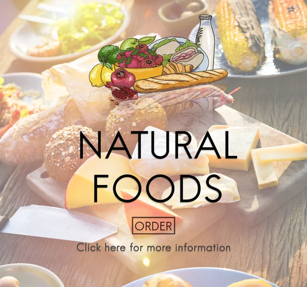 Zdravých přírodních biopotravin — Stock fotografie