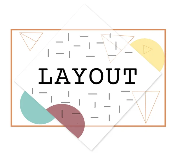 Vorlage mit Layout-Konzept — Stockfoto
