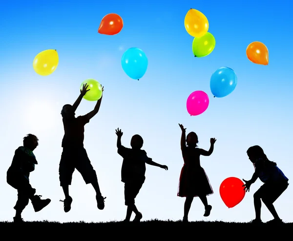 Children Playing with Balloons — Stock Photo, Image