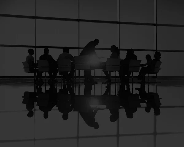 Silhouetten van Business group — Stockfoto