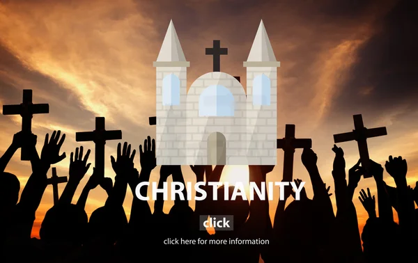 Hands holding crosses — Stock Photo, Image