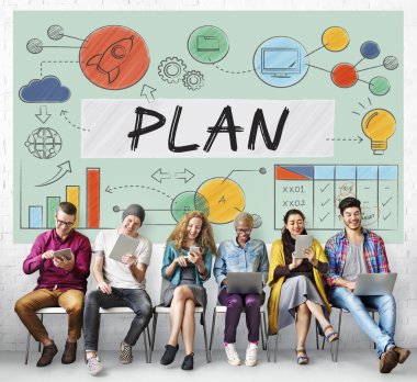 İnsanlar dijital araçları tarama  