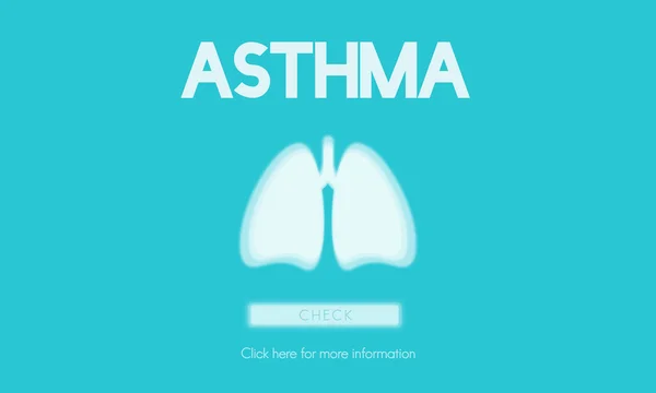 Szablon z koncepcją astmy — Zdjęcie stockowe