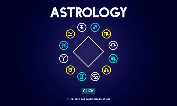 Шаблон с концепцией астрологии — стоковое фото
